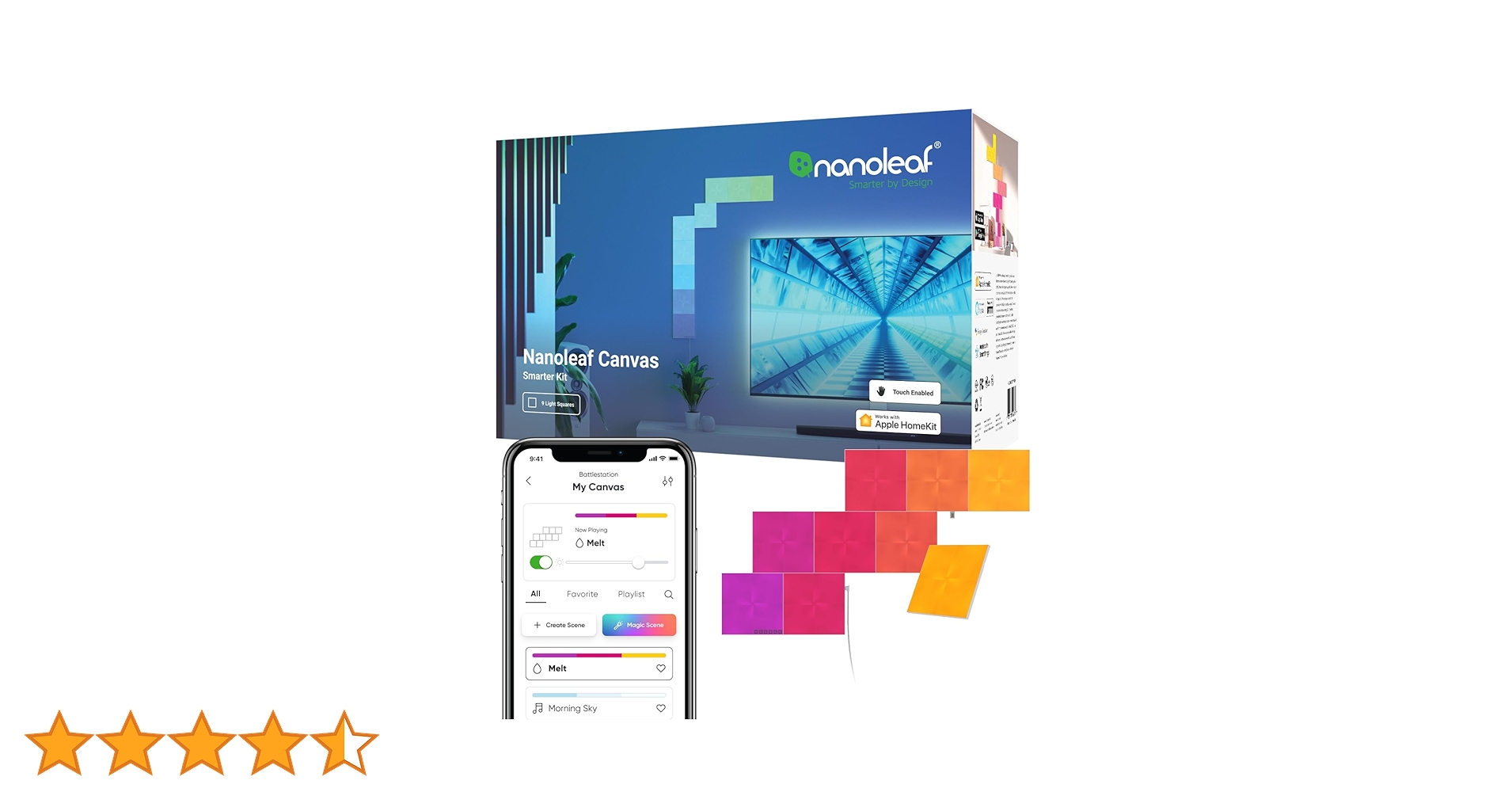 Nanoleaf(ナノリーフ) Canvas(キャンバス) 9枚セット Amazon.co.jp: Nanoleaf(ナノリーフ) Canvas(キャンバス